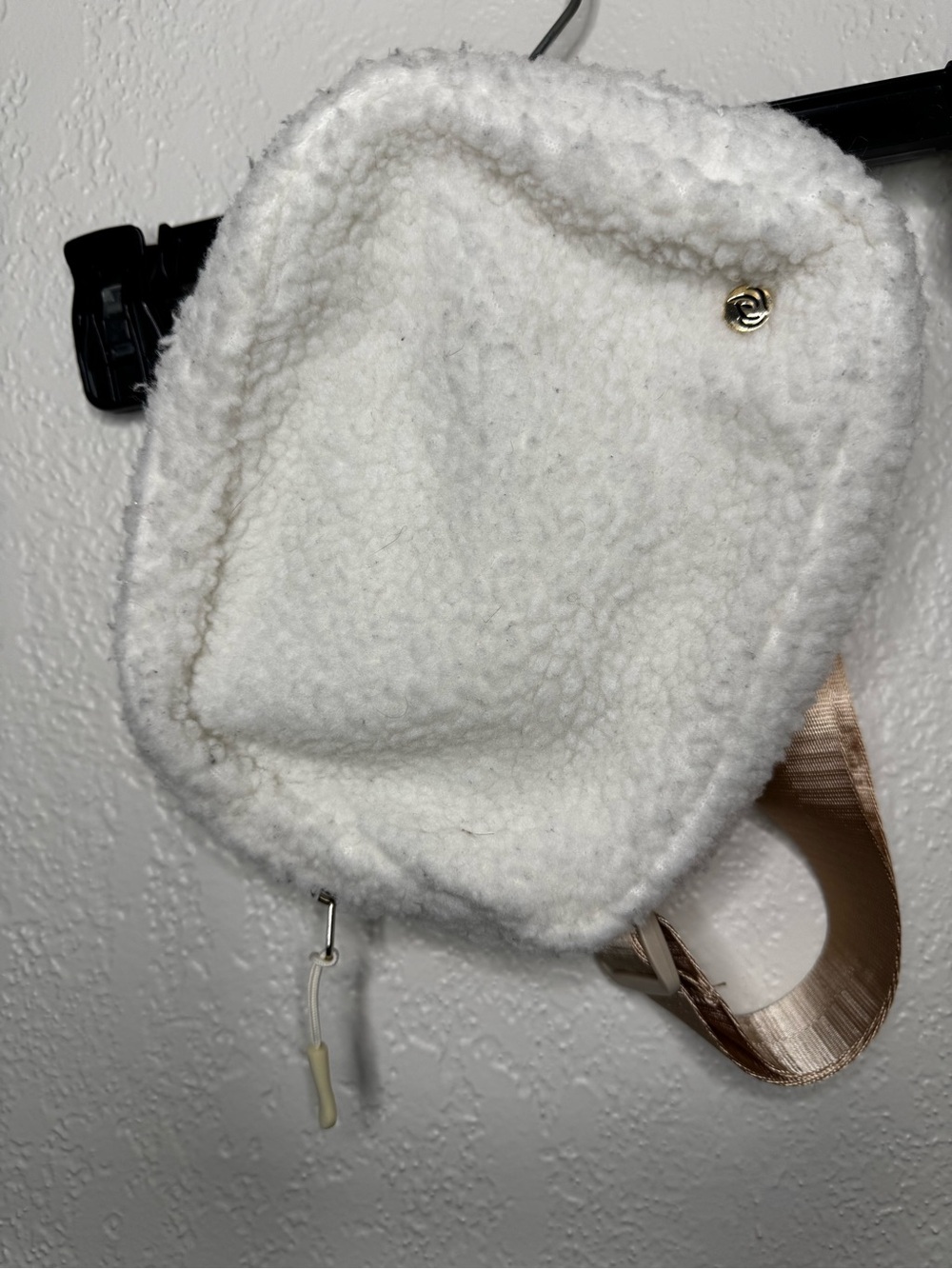Apana White Sherpa Crossbody Bag - Women Accessories
